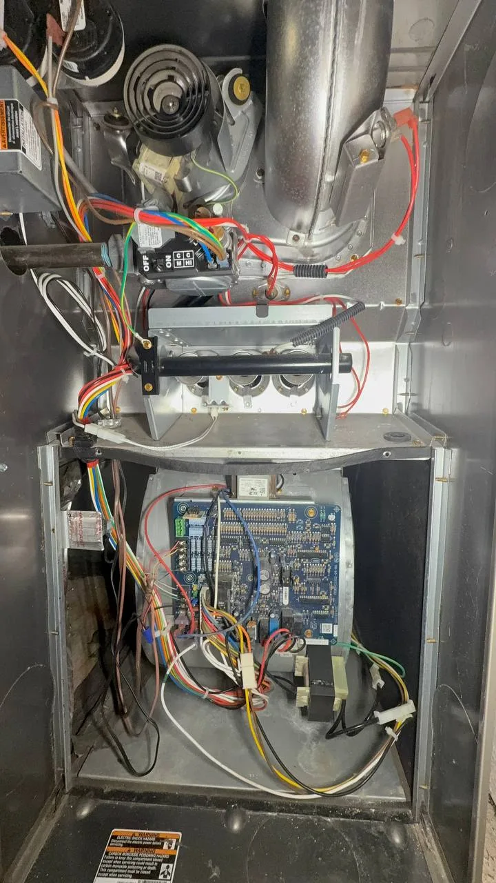 Carrier furnace repair in Pleasanton — furnace component inspection
