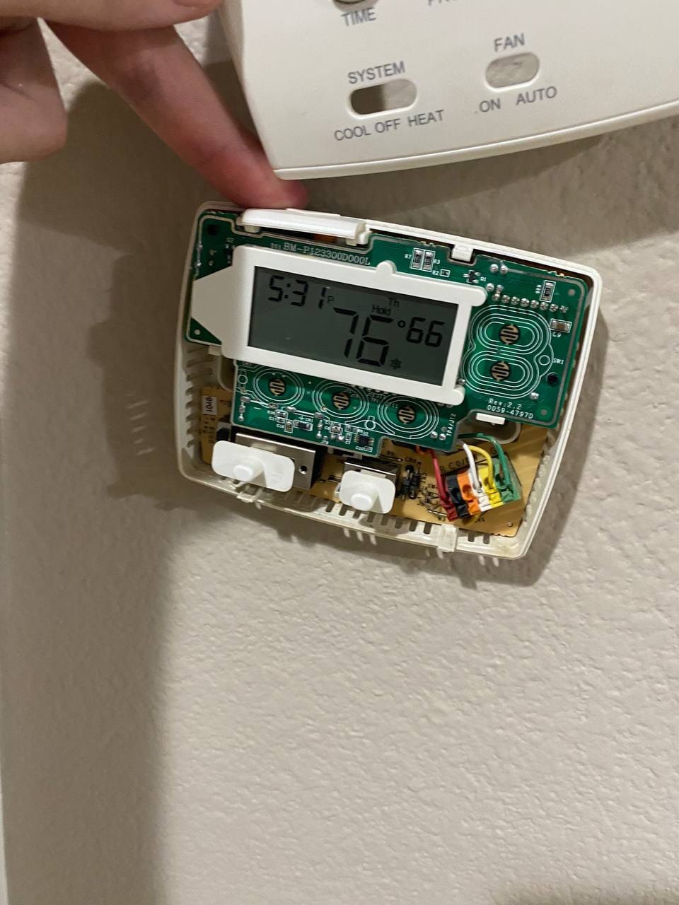 HVAC smart thermostat replacement in Mountain View — thermostat removal and wiring
